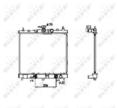 Radiator, engine cooling NRF 53477