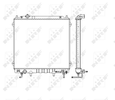 Radiator, engine cooling NRF 53479