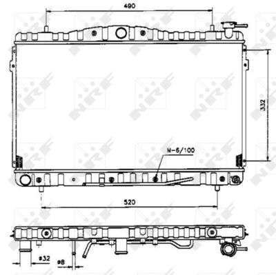 Radiator, engine cooling NRF 53505