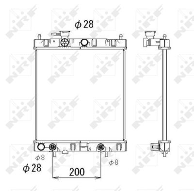 Radiator, engine cooling NRF 53510