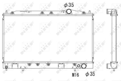 Radiator, engine cooling NRF 53521