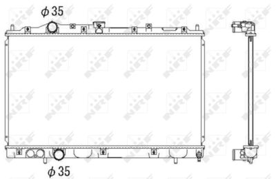 Radiator, engine cooling NRF 53522