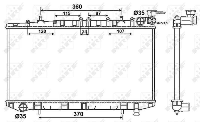 NRF 53523 Radiator, engine cooling