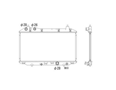 Radiator, engine cooling NRF 53529