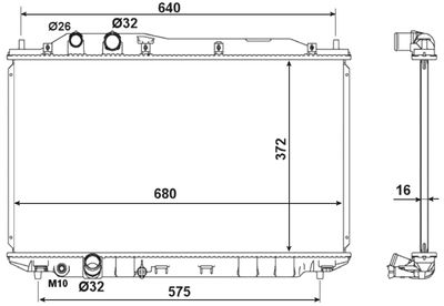 Radiator, engine cooling NRF 53534
