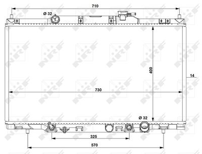Radiator, engine cooling NRF 53574
