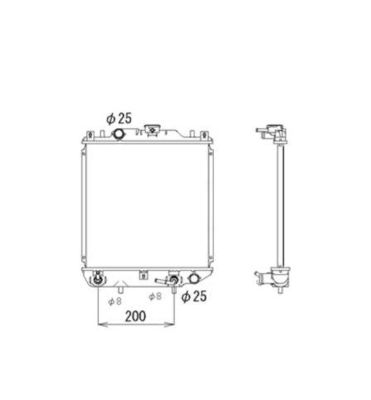 Radiator, engine cooling NRF 53577