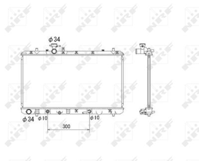 Radiator, engine cooling NRF 53580