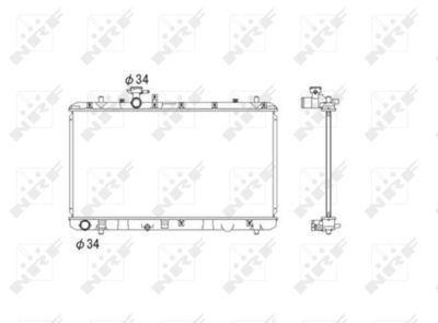 Radiator, engine cooling NRF 53581