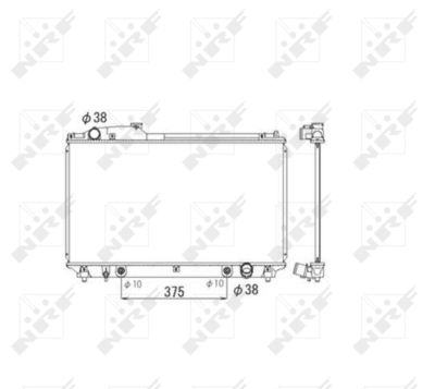 Radiator, engine cooling NRF 53584