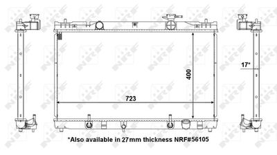 Radiator, engine cooling NRF 53587
