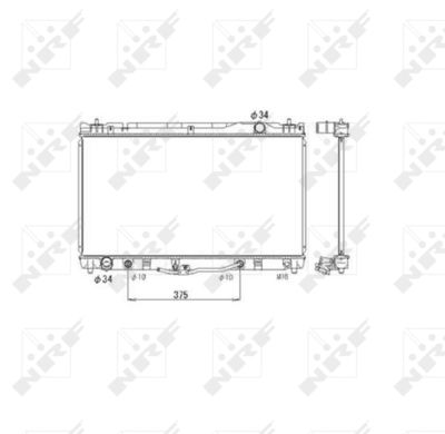 Radiator, engine cooling NRF 53588