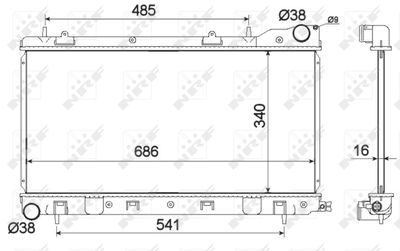 Radiator, engine cooling NRF 53595