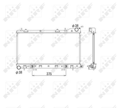 Radiator, engine cooling NRF 53596