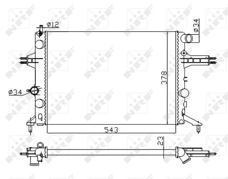 NRF 53628A Radiator, engine cooling