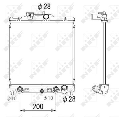 Radiator, engine cooling NRF 536355