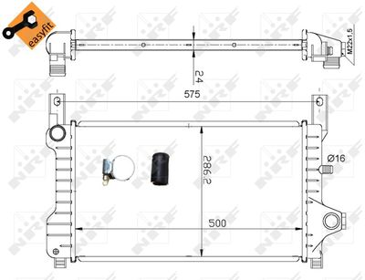 Radiator, engine cooling NRF 53635