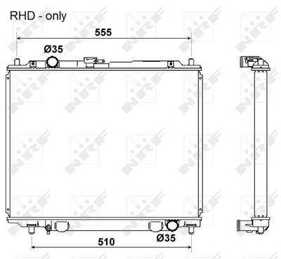 Radiator, engine cooling NRF 53666