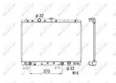 Radiator, engine cooling NRF 53677