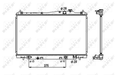 Radiator, engine cooling NRF 53678