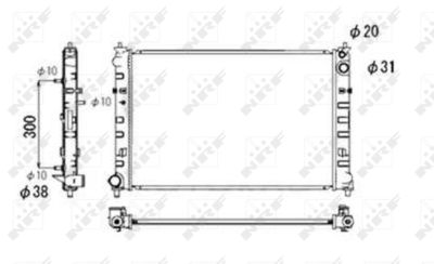 Radiator, engine cooling NRF 53684