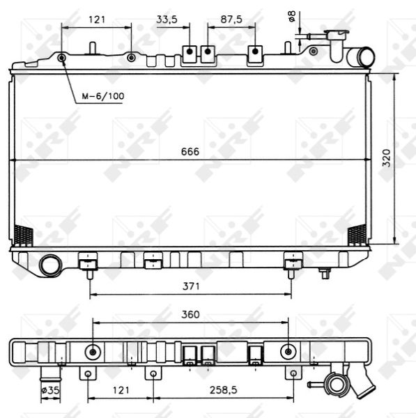 NRF 536864 Radiator, engine cooling