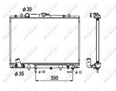 Radiator, engine cooling NRF 53687