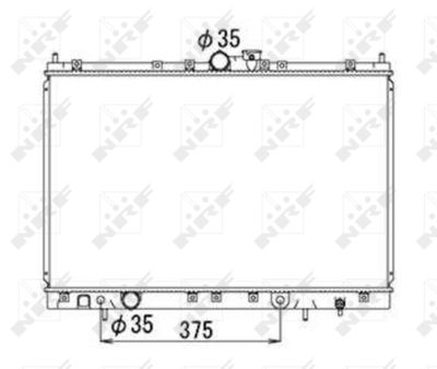 Radiator, engine cooling NRF 53690