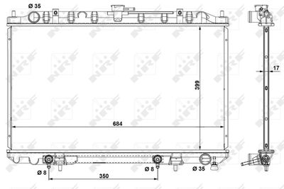 Radiator, engine cooling NRF 53693