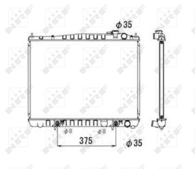 Radiator, engine cooling NRF 53694