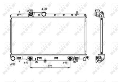 Radiator, engine cooling NRF 53698