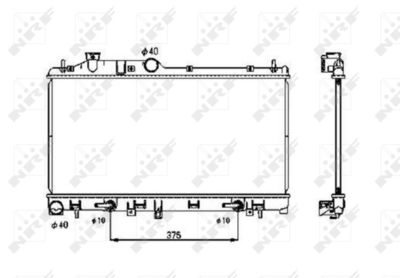 Radiator, engine cooling NRF 53700