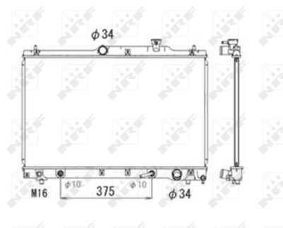 Radiator, engine cooling NRF 53705