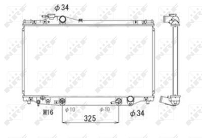 Radiator, engine cooling NRF 53710