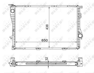 Radiator, engine cooling NRF 53722