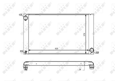 Radiator, engine cooling NRF 53726