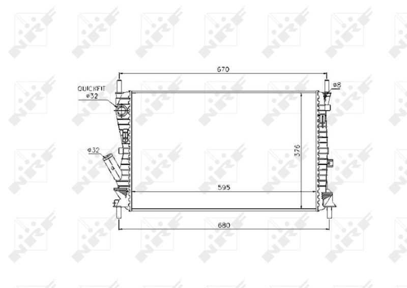 NRF 53743 Radiator, engine cooling