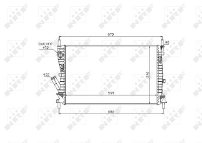Radiator, engine cooling NRF 53743
