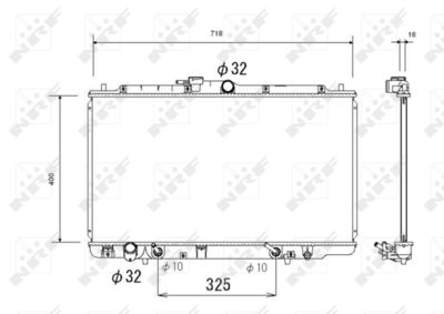 Radiator, engine cooling NRF 53744
