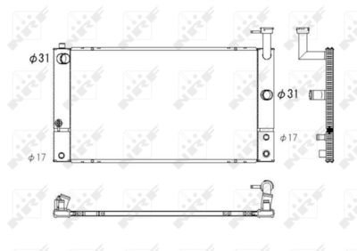 Radiator, engine cooling NRF 53747