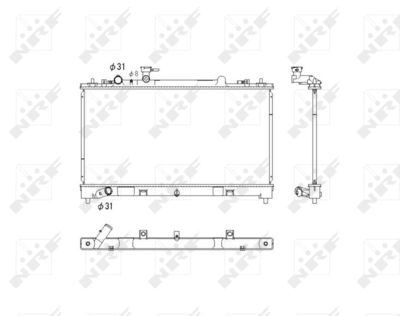 Radiator, engine cooling NRF 53752