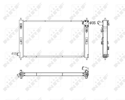 Radiator, engine cooling NRF 53753