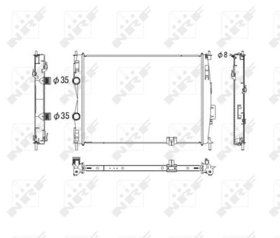 Radiator, engine cooling NRF 53755