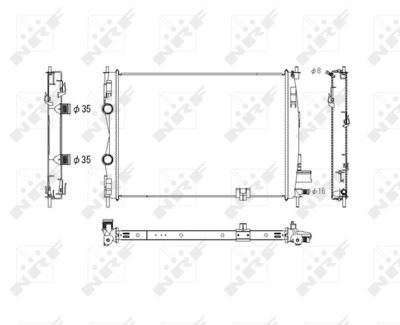 Radiator, engine cooling NRF 53756