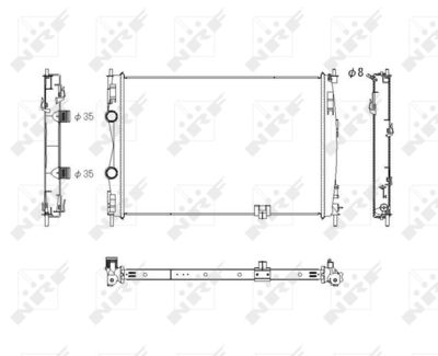 Radiator, engine cooling NRF 53757