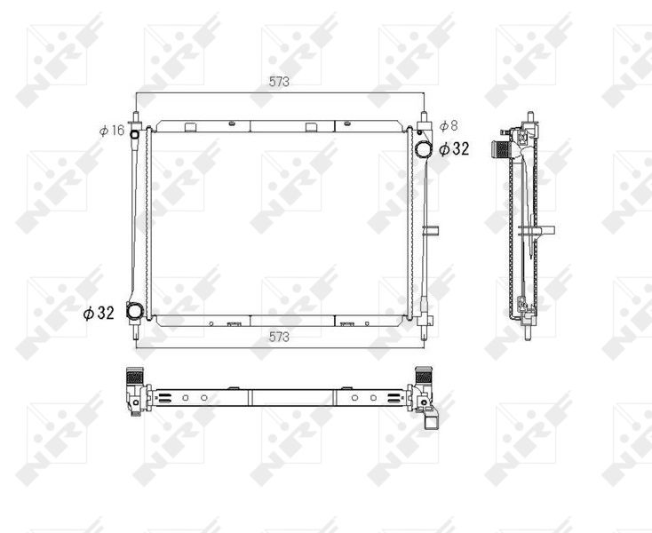 NRF 53758 Radiator, engine cooling