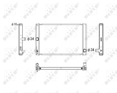 Radiator, engine cooling NRF 53764