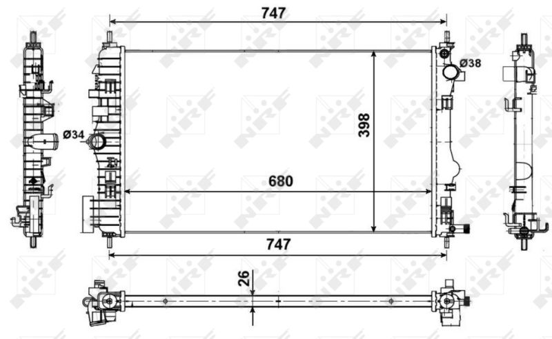 NRF 53774 Radiator, engine cooling