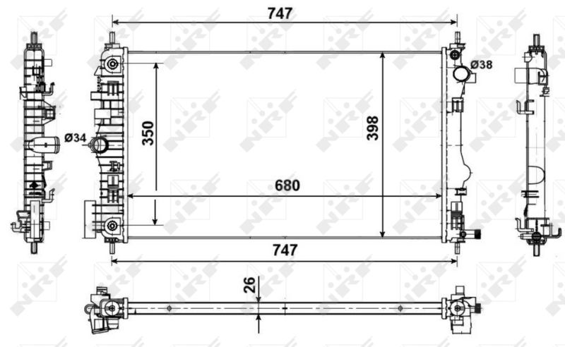 NRF 53775 Radiator, engine cooling