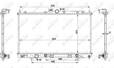 Radiator, engine cooling NRF 53778